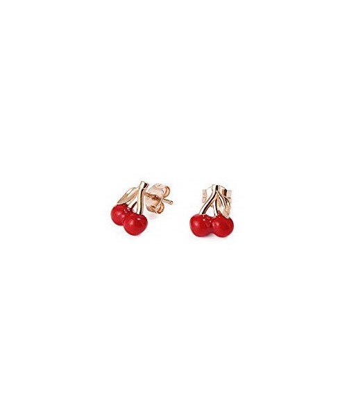 ROSATO earrings in the shape of a pair of cherries. RZO012.