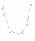 Collar/cadena ROSATO con estrellas. RZC030.