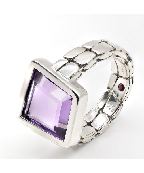 The Fifth Season by Roberto Coin. Silver ring with amethyst.