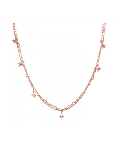 Elegant double chain necklace ROSATO . RZC020.